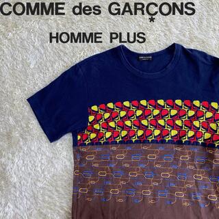 コムデギャルソンオムプリュス(COMME des GARCONS HOMME PLUS)のコムデギャルソン　オムプリュス　総柄刺繍　カノコ切り替え　カットソー(Tシャツ/カットソー(半袖/袖なし))