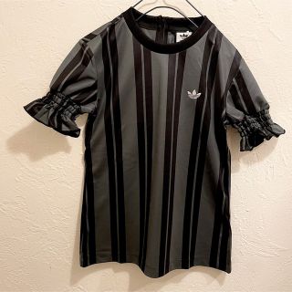 アディダス(adidas)の新品ジップアップ アディダス ストライプ Tシャツ(Tシャツ(半袖/袖なし))