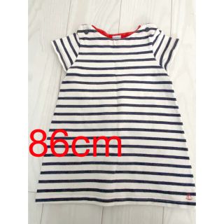 プチバトー(PETIT BATEAU)のプチバトー　ミラレ柄　ワンピース　86cm(ワンピース)