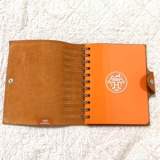 未使用保管品 エルメス ユリスPM 手帳 オレンジ レフィル付き
