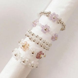 【即購入可】ビーズリング5点セット　300円　No.57(リング)