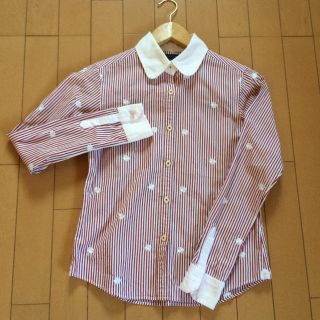 トミーヒルフィガー(TOMMY HILFIGER)の♥︎TOMMY クローバー♣︎そう柄 ストライプシャツ♥︎(シャツ/ブラウス(長袖/七分))