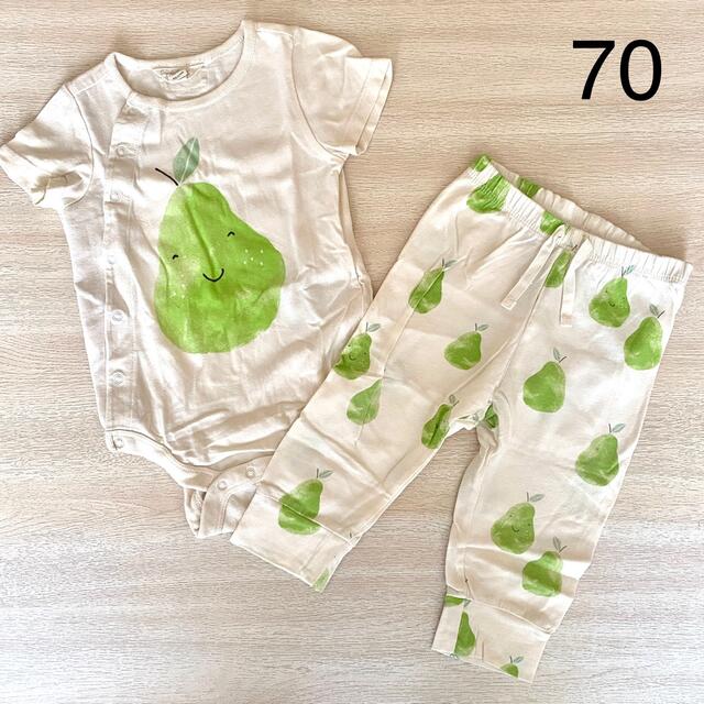 babyGAP(ベビーギャップ)の70 半袖ロンパース＆パンツ　セットアップ キッズ/ベビー/マタニティのベビー服(~85cm)(ロンパース)の商品写真