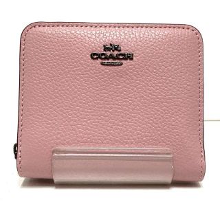 コーチ(COACH)のコーチ 2つ折り財布美品  719 ピンク(財布)