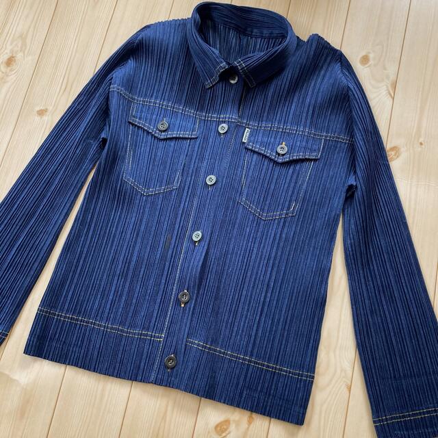 シャツ PLEATS PLEASE ISSEY MIYAKE - 美品 プリーツプリーズ デニム