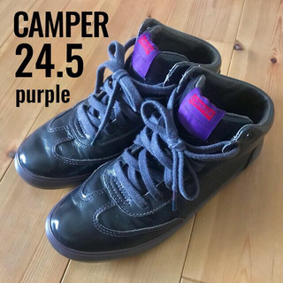 カンペール(CAMPER)のカンペール｜レザースニーカー 紫 24.5cm(スニーカー)