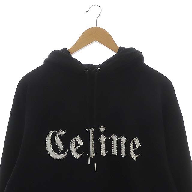 セリーヌ CELINE 22SS パーカー スウェット プルオーバー M 黒 白 新