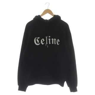 セリーヌ(celine)のセリーヌ CELINE 22SS パーカー スウェット プルオーバー M 黒 白(パーカー)