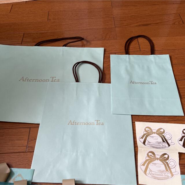 AfternoonTea(アフタヌーンティー)のアフタヌーンティー　ショッパー８枚　シール３枚 レディースのバッグ(ショップ袋)の商品写真