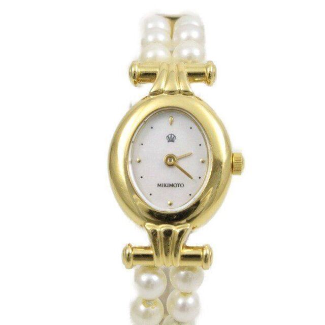 美品】 MIKIMOTO - ミキモト× JAL 2連パールブレスウォッチ クォーツ