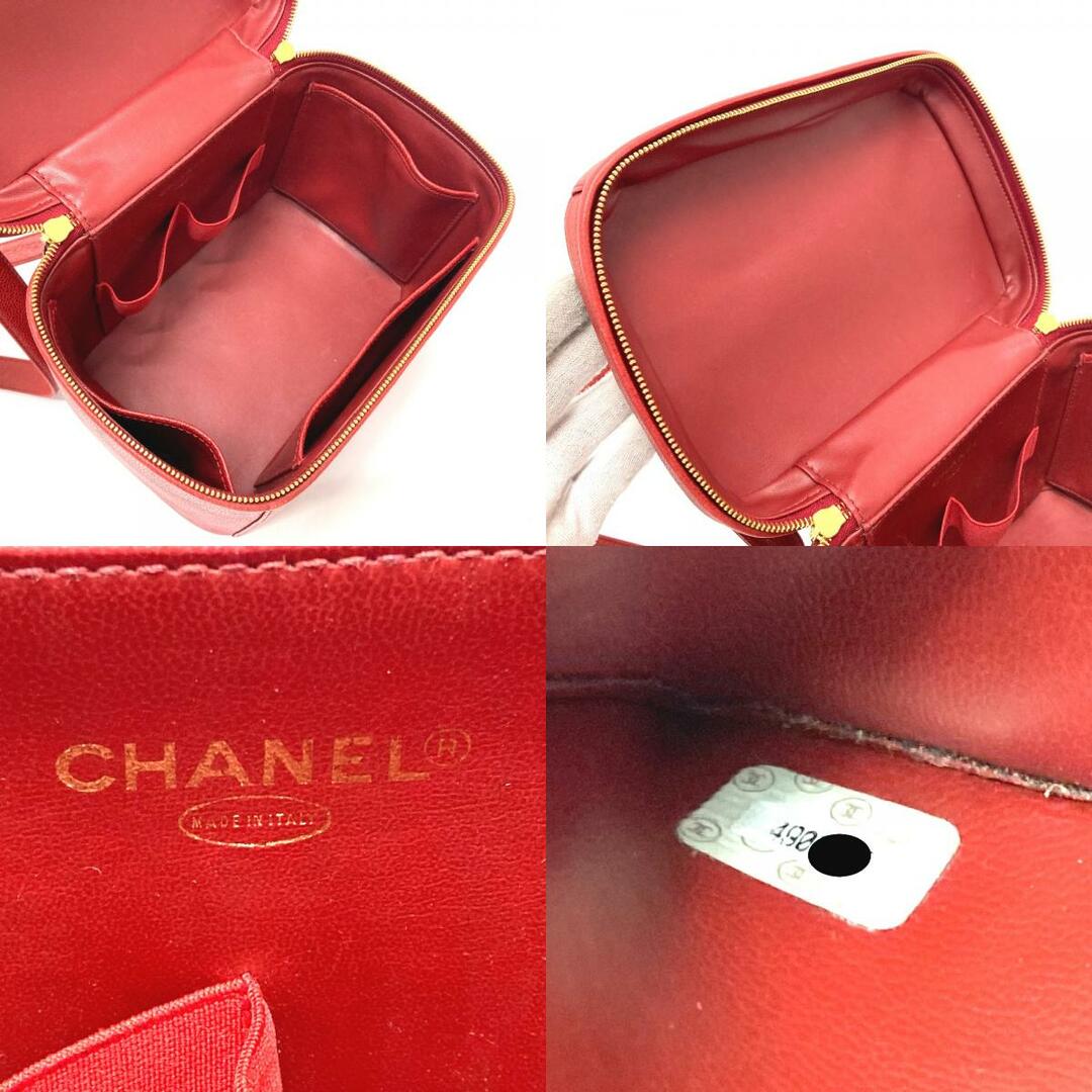 CHANEL(シャネル)のシャネル CHANEL バニティバッグ ハンドバッグ CC ココマーク 2WAY ショルダーバッグ キャビアスキン レッド レディースのバッグ(ショルダーバッグ)の商品写真