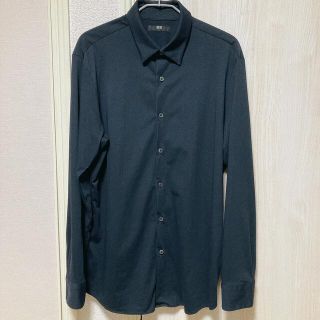 ユニクロ(UNIQLO)のユニクロ　メンズ　Lサイズ　ネイビー　イージーケア　ワイシャツ(シャツ)