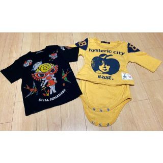 ヒステリックミニ(HYSTERIC MINI)のヒスミニ ジョーイヒステリック ☆ Tシャツ ロンパース セット(Ｔシャツ)