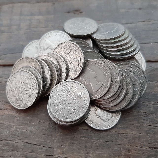 スノーブルー 硬貨 50コインセット 1963年 幸せのシックスペンス ...