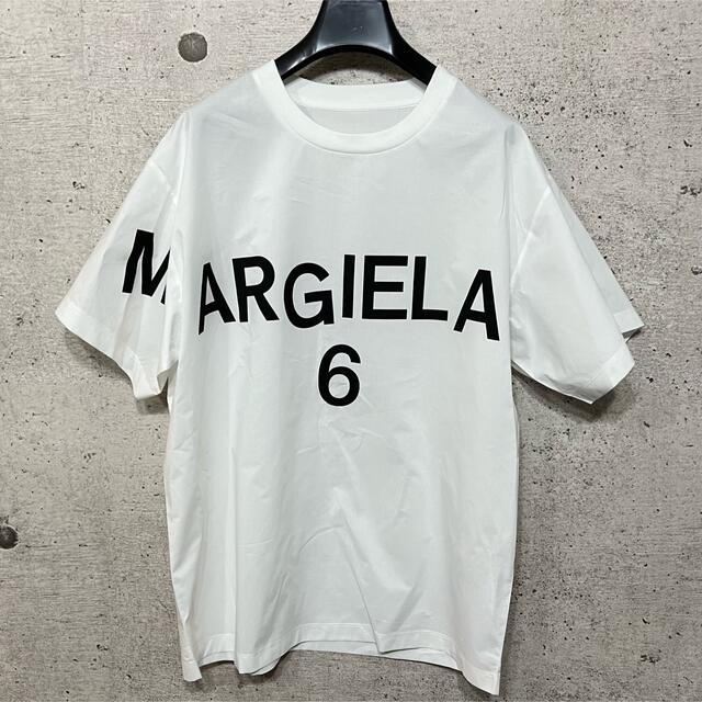 新品　MM6メゾンマルジェラ　36 ロゴTシャツ　オーバーサイズ　ホワイト　人気 2