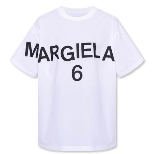 新品　MM6メゾンマルジェラ　36 ロゴTシャツ　オーバーサイズ　ホワイト　人気 7