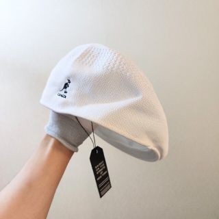 カンゴール(KANGOL)の【在庫限り】　カンゴール　ベレー帽　ホワイト　 KANGOL　韓国(ハンチング/ベレー帽)