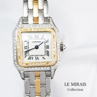 Cartier - 【OH済】カルティエ パンテール SM 1ロウ ダイヤ レディース 腕時計