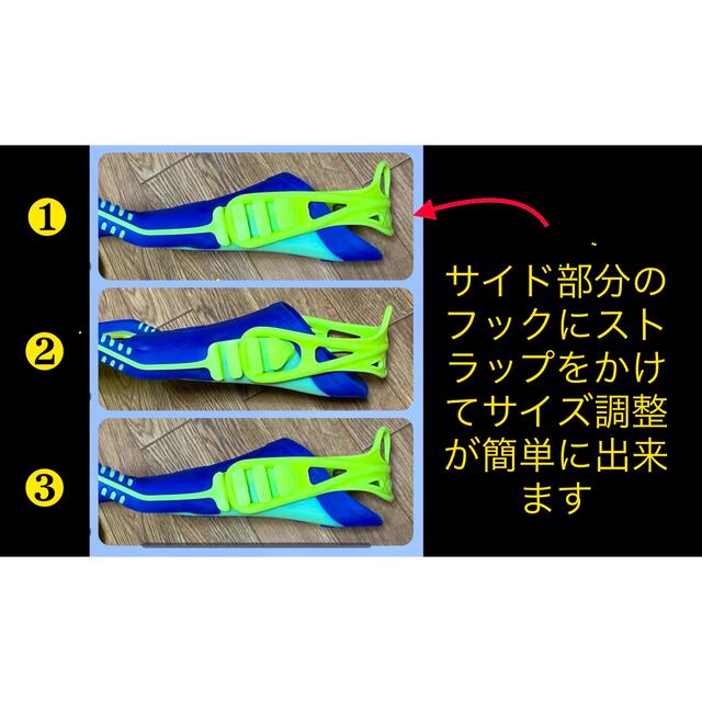 U.S.DIVERS シュノーケル フィン(紺/黄緑)ジュニア 20〜24cm スポーツ/アウトドアのスポーツ/アウトドア その他(マリン/スイミング)の商品写真