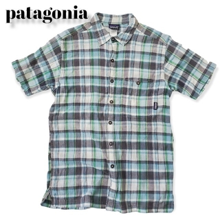 パタゴニア(patagonia)の【新入荷】【訳あり】patagonia　半袖　シャツ　チェック　XS　メンズ(シャツ)