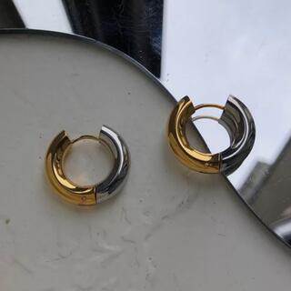 Ameri VINTAGE - Half contrast hoop pierce M No.840
