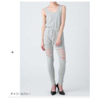 ジェイダ(GYDA)の❗️美品❗️ダメージロンパーススウェット　gyda(サロペット/オーバーオール)