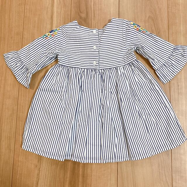 babyGAP(ベビーギャップ)のワンピース　ストライプ　babyGAP サイズ80 キッズ/ベビー/マタニティのベビー服(~85cm)(ワンピース)の商品写真