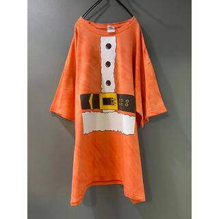 古着 ビンテージ  夏の サンタクロース タイダイ ブリーチ染め art 美品(Tシャツ/カットソー(半袖/袖なし))