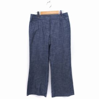 ジェイクルー(J.Crew)のジェイクルー J.CREW フレア ワイド パンツ コットン 綿 2 ネイビー(その他)