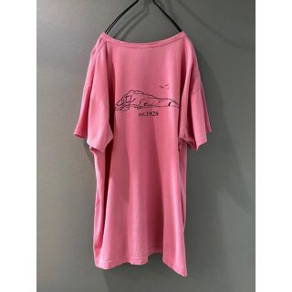 古着 ビンテージ Tシャツ 山 刺繍 simple ロゴ プリント デザイン(Tシャツ(半袖/袖なし))