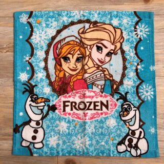 アナトユキノジョオウ(アナと雪の女王)のディズニーアナと雪の女王　エルサ　オラフ　ハンドタオル  ハンカチタオル(ハンカチ)