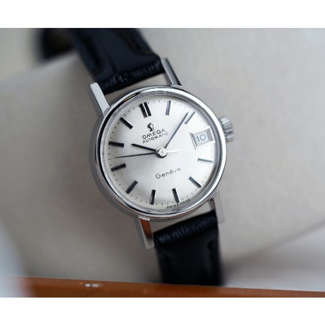 OMEGA - 美品 オメガ ジュネーブ シルバー デイト オートマティック レディース