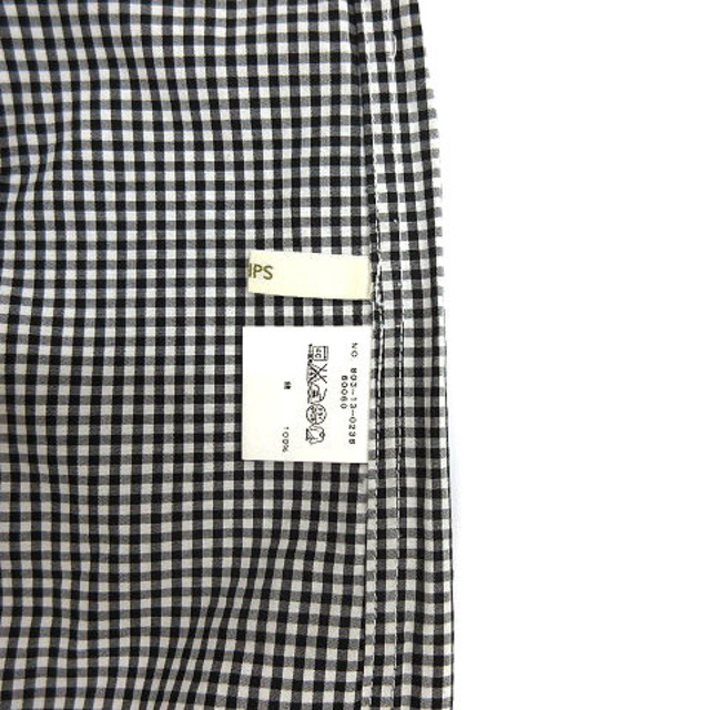 SHIPS(シップス)のシップス ギンガムチェック ボタンダウン シャツ ブラウス 半袖 ブラック 黒 レディースのトップス(シャツ/ブラウス(半袖/袖なし))の商品写真