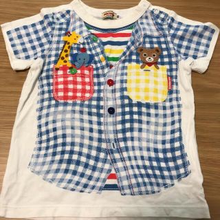 ミキハウス(mikihouse)のミキハウス　だまし絵Tシャツ　90(Tシャツ/カットソー)