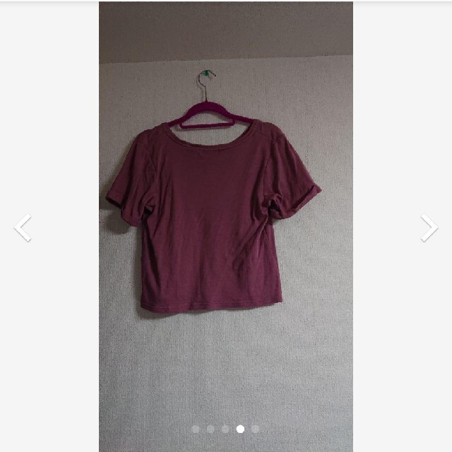 rienda(リエンダ)のrienda　リエンダ　LOVERロゴT/SH　ピンク レディースのトップス(Tシャツ(半袖/袖なし))の商品写真