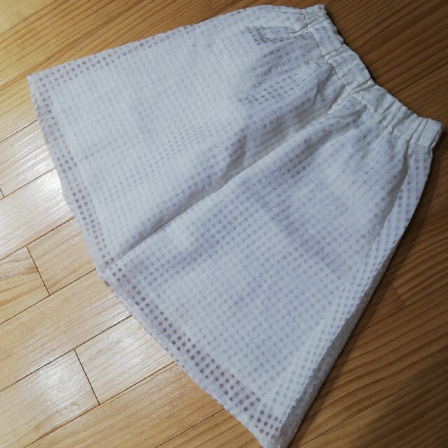 未使用オーガンジーチェックフレアスカート レディースのスカート(ひざ丈スカート)の商品写真