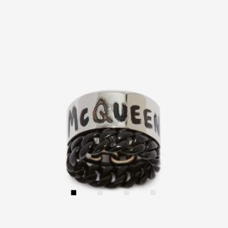 アレキサンダーマックイーン(Alexander McQueen)のAlexander McQueen マックイーン　グラフィティ　リング　ブラス(リング(指輪))