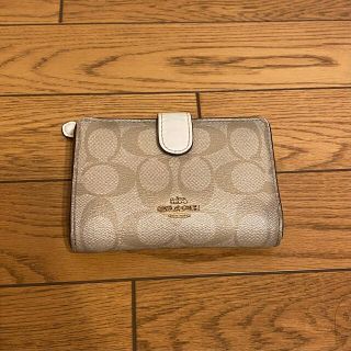 コーチ(COACH)のCOACH コーチ 財布 2つ折り 二つ折り ホワイト 白(財布)