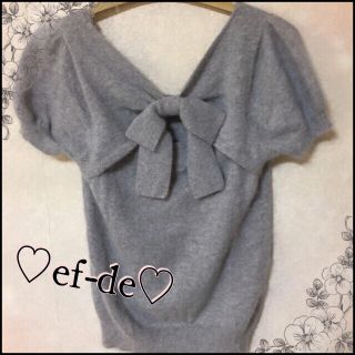 エフデ(ef-de)の♡美品♡エフデ*バックリボンアンゴラニットトップス(ニット/セーター)