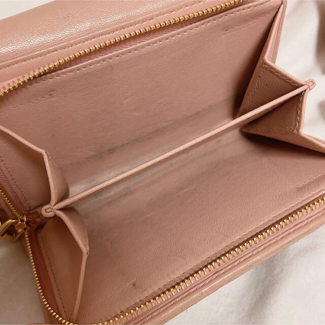 miumiu】三折り財布 マテラッセ ナッパレザー ベージュピンク ...