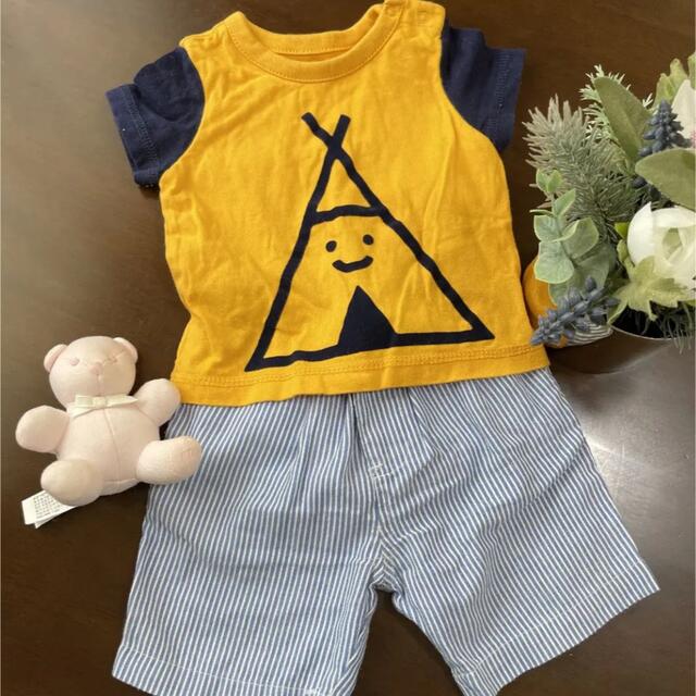 babyGAP(ベビーギャップ)のbabyGAP ロンパース キャンプ 男の子 Tシャツ キッズ/ベビー/マタニティのベビー服(~85cm)(ロンパース)の商品写真