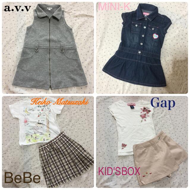 BeBe(ベベ)の100㎝ キッズ ブランド服 6点まとめ売り キッズ/ベビー/マタニティのキッズ服女の子用(90cm~)(ワンピース)の商品写真