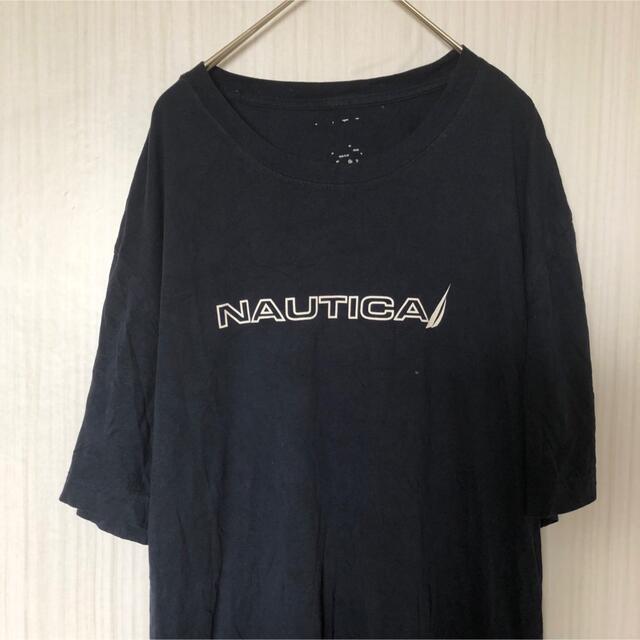 NAUTICA(ノーティカ)のノーティカ半袖Tシャツブランドロゴビッグプリントアメリカ古着 メンズのトップス(Tシャツ/カットソー(半袖/袖なし))の商品写真