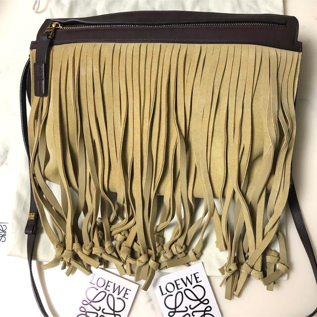 美品 LOEWE /ロエベ フリンジ ショルダーバック クラッチバック 2way