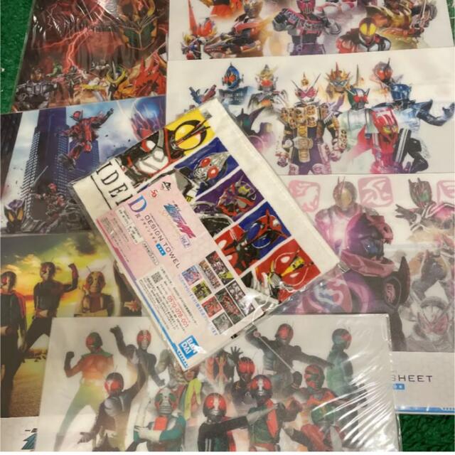 仮面ライダー　一番くじ　ビジュアルシート7枚　タオル付き エンタメ/ホビーのフィギュア(特撮)の商品写真