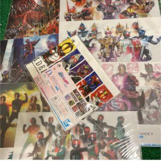 仮面ライダー　一番くじ　ビジュアルシート7枚　タオル付き(特撮)