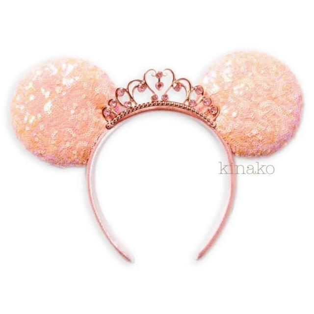 Disney(ディズニー)の海外ディズニー❣️ティアラスパンコール　プリンセスカチューシャ　ピンク レディースのヘアアクセサリー(カチューシャ)の商品写真