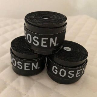 ゴーセン(GOSEN)のGOSEN グリップテープ3個 黒色★迅速発送 ゴーセン✳︎色変更可 最安値(その他)