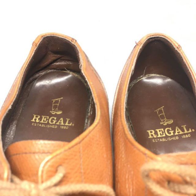 REGAL リーガル 24cm ビジネスシューズ 革靴 Uチップ シボ革 8