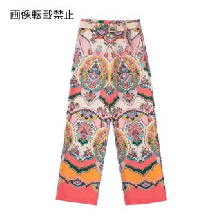 🛍5月新作👡8006◆vintage レトロ 柄 ロングパンツ(カジュアルパンツ)